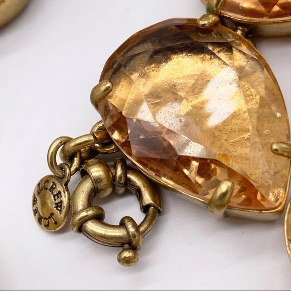 J. Crew Peach Teardrop Jeweled Necklace - Picture 4 of 5